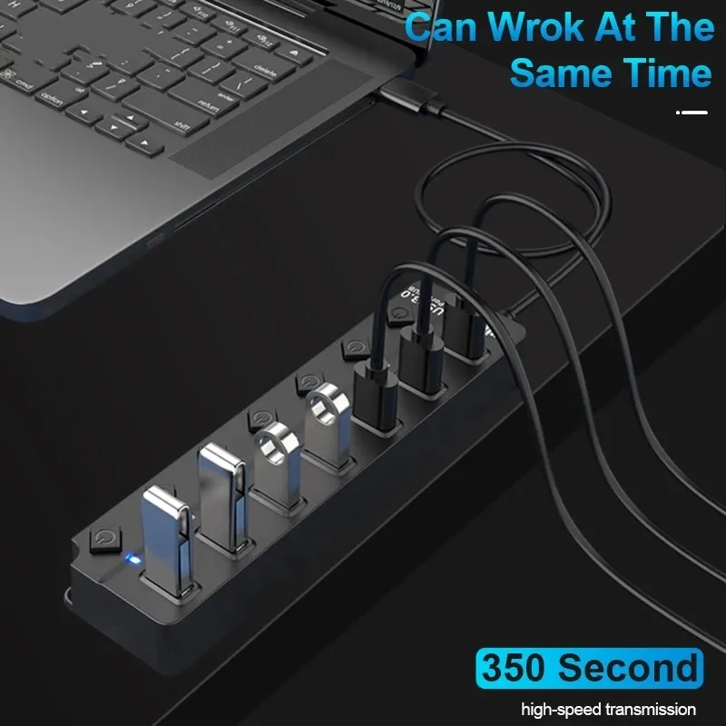 usb 3 0 hub usb hub 3 0 multi usb splitter 3 hab use power adapter 47 port multiple expander 2 0 usb3 hub with switch for pc free global shipping