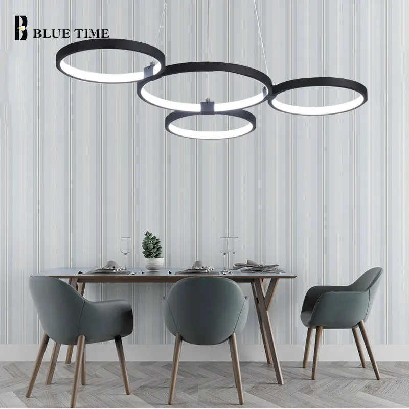 

Modern Led Pendant Light Fixtures Black Creative Ceiling Pendant Lamp for Dining room Kitchen Living room Haning Lamp Luminaires