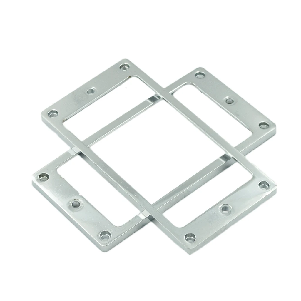 2pcs silber metall humbucking ring set gebogene chrome elektrische gitarre humbucker pickup rahmen montage ring wschrauben metall chrom free global s