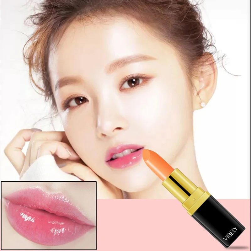 Moisturizing Jelly Lip Balm Cherry Temperature Change Color Lipstick Waterproof Matte Lipbalm Make up Chapstick | Красота и здоровье