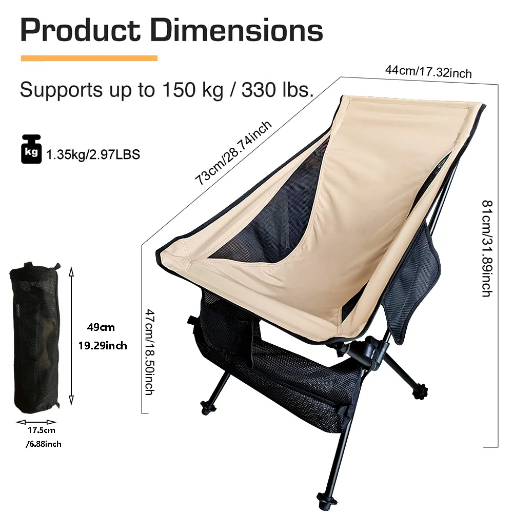 구매 다기능 야외 옥스포드 천 비치 의자, 정원 의자, 캠핑, 휴대용 및 경량 접이식 의자