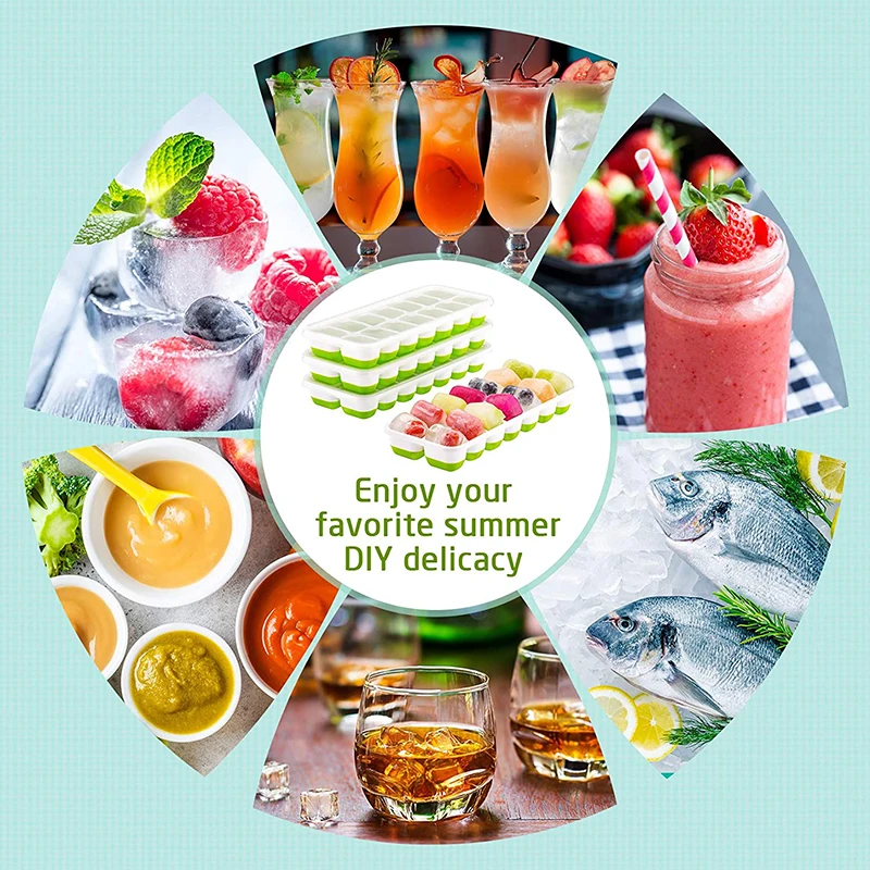 Домашние подносы для льда сделай сам Силиконовый поднос 14 льдов с устойчивой к