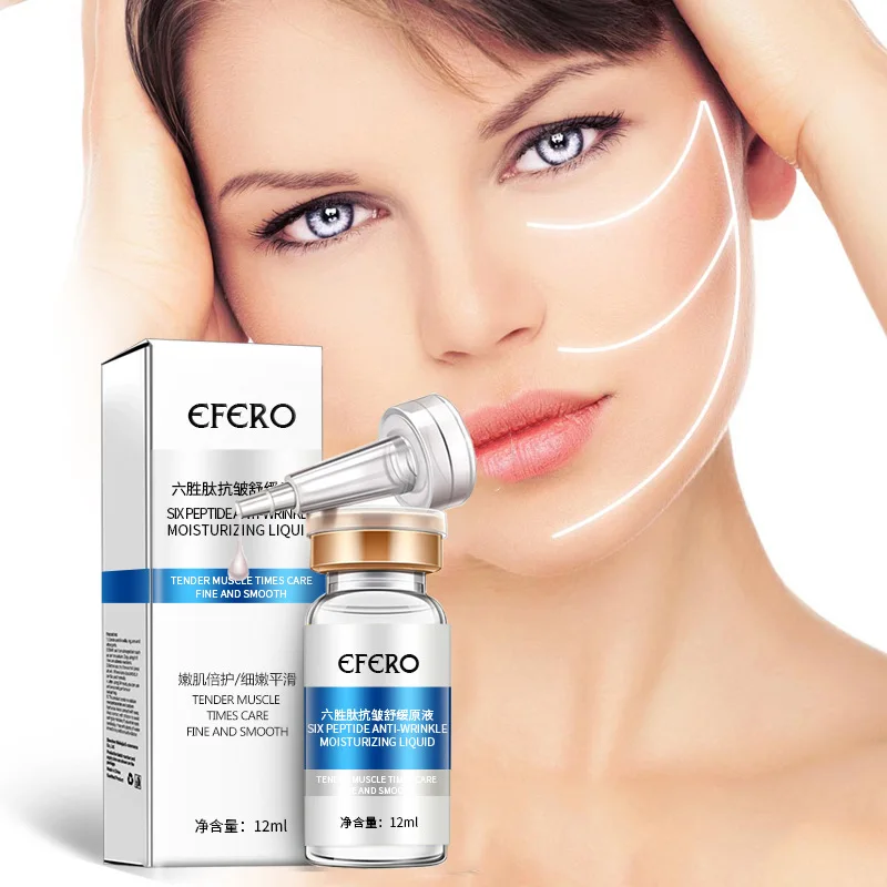 

EFERO Collagen Six Peptides Anti Wrinkle Serum Face Care Anti-aging Essence Hyaluronic Acid Moisturizing Face Cream