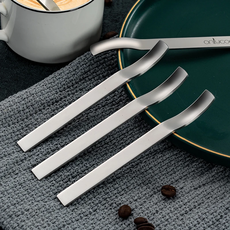 

3 short handle stainless steel coffee spoons Espresso Bar stirring spoons dessert spoons coffee spoons
