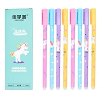 4pcsset unicorn erasable gel pen 0 5mm kawaii blue black ink writing pens washable handle for school office stationery supplies