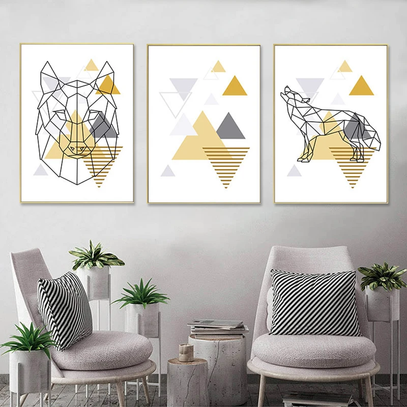 Современная Абстрактная Скандинавская Геометрическая настенная Картина на