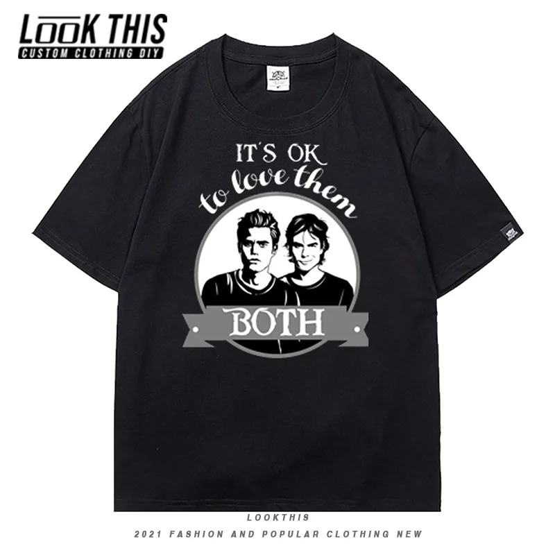 

The Vampire Diaries Harajuku Summer 2021 Boy Girl Unisex Daily Street Short Sleeve Cool Teens Kids T Shirts Print Tops & Tees