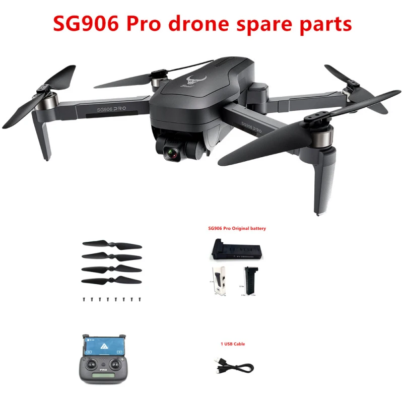 SG906 Pro Drone 906 Дрон оригинальные аксессуары 7 4 в 2800 мАч батарея пропеллер лезвие USB