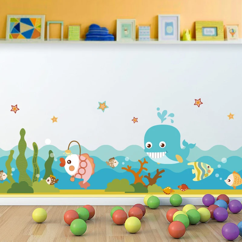 

Cartoon Wall Sticker Waterproof Children Colorful for Kid Room Living Room Bedroom Decoration Toilet Sticker DIY Vinyl Wallpaper