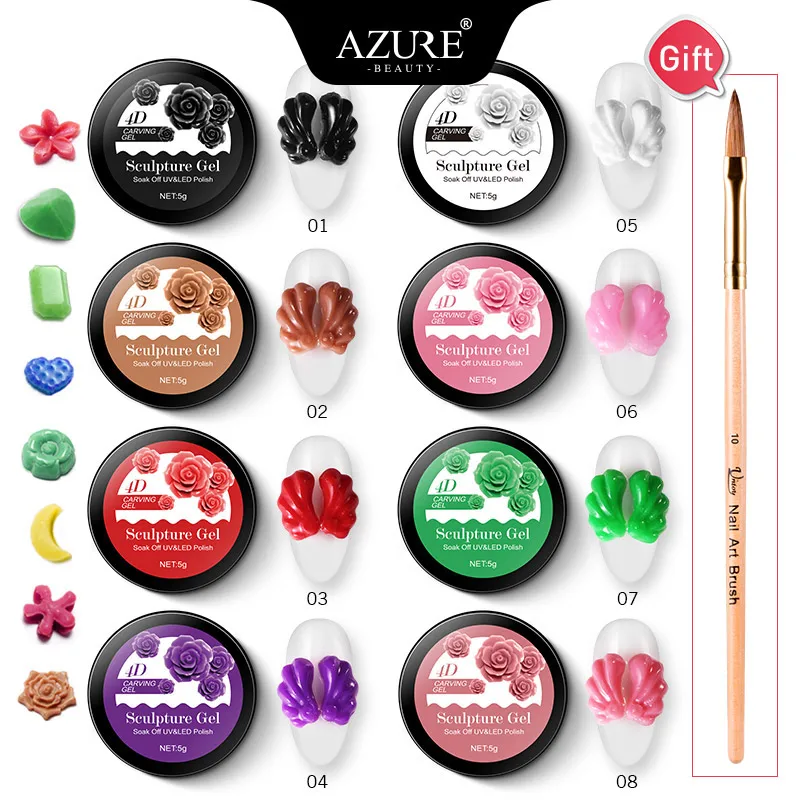 Гель лак для ногтей полуперманентный с тиснением 9 шт./лот|Гель ногтей| |