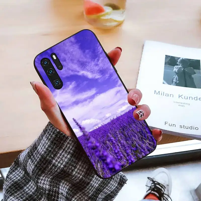 

Simple lavender Purple flowers Phone Case For Huawei honor Mate mate P 10 9X 10i 20 30 40 y7 pro p smart 2019 lite
