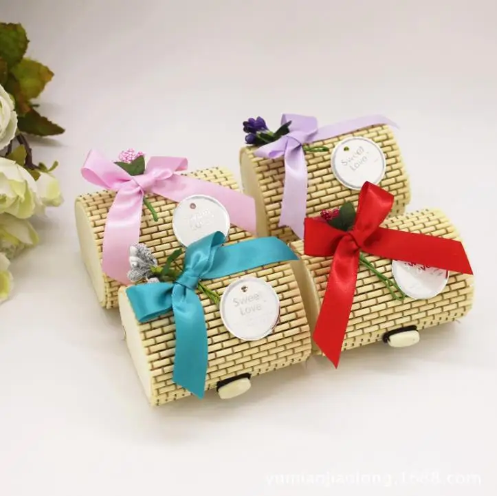 

100 шт. креативные бамбуковые коробки с крышкой, подарочная упаковочная коробка, подарочные коробки для конфет, свадебные чехлы для конфет, поставка SN4016