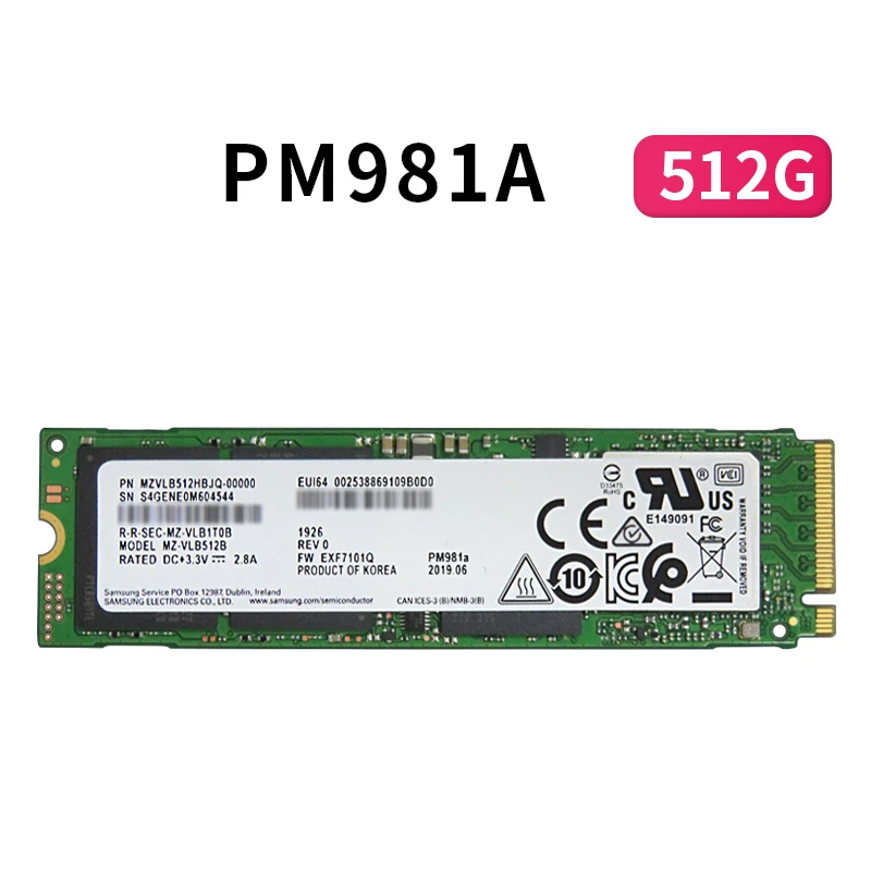 Оригинальный SAMSUNG PM981A SSD M.2 1 3 ноутбук Настольный ТБ 256 ГБ 512 Внутренние