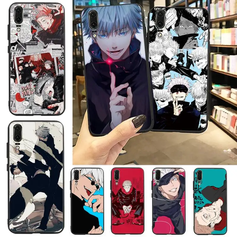 

Anime Cartoon Jujutsu Kaisen Phone Case For Huawei P20 P30 P40 lite Pro P Smart 2019 Mate 10 20 Lite Pro Nova 5t