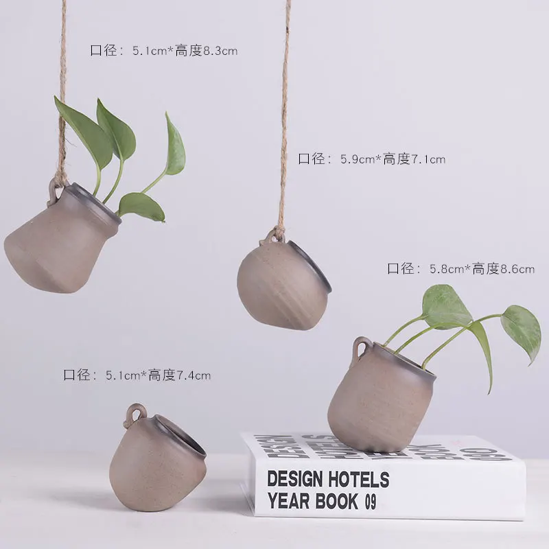 Небольшая подвесная керамическая ваза для растений декоративная цветов