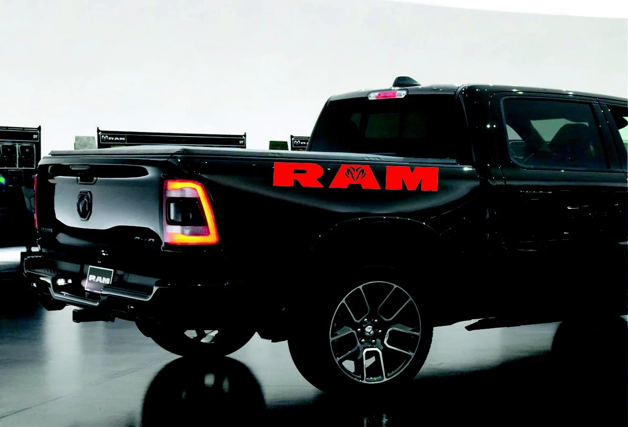 Для DODGE ram HEMI 1500 2500 3500 2x наклейки сбоку графика виниловая наклейка стикер, логотип