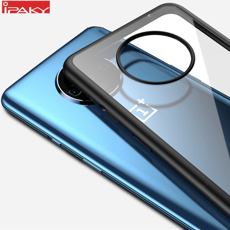Чехол для OnePlus 7T IPAKY Pro Прозрачный ударопрочный чехол из ТПУ + поликарбоната