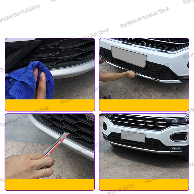

Lsrtw2017 Stainless Steel Car Front Bumper Avoiding Scratch for Volkswagen T-roc Vw 2017 2018 2019 2020 Accessories Auto Styling