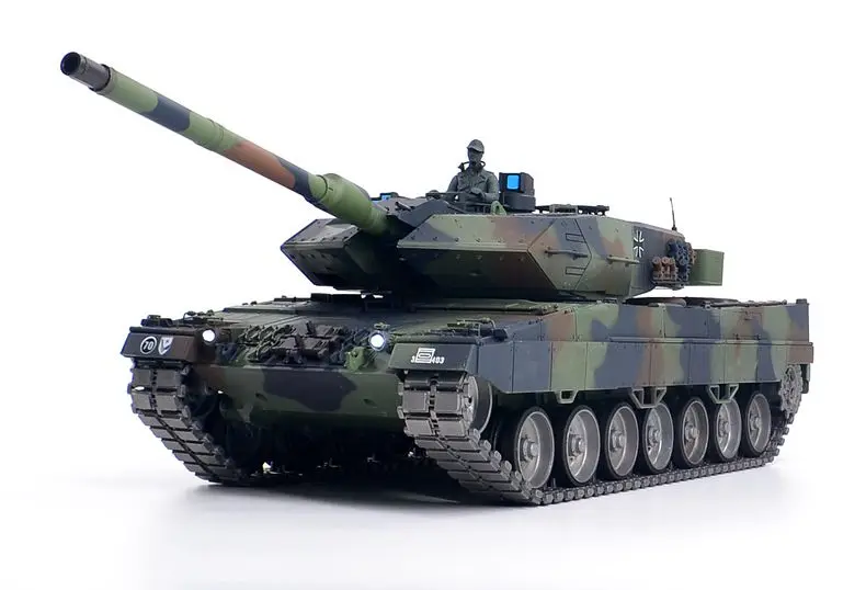 2,4 ГГц 1/16 пропорциональный Радиоуправляемый немецкий Леопард 2A6 Радиоуправляемый Танк Ultimate Edition дымовые и звуковые металлические шестерни и треки