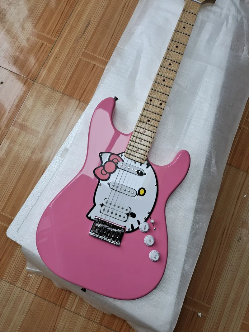 Новинка 2021 Высококачественная розовая электрическая гитара 6 струн