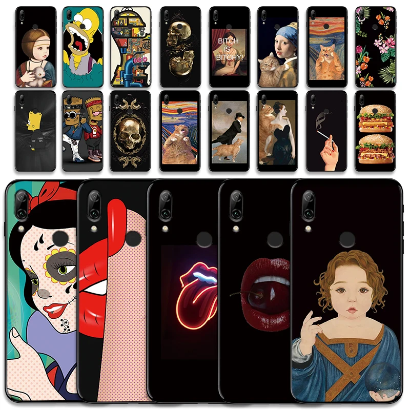 For Huawei P Smart 2019 Cases Silicon Soft TPU black Cover HuaweiP Smart2019 Plus Case etui Z Bumper para | Мобильные телефоны и