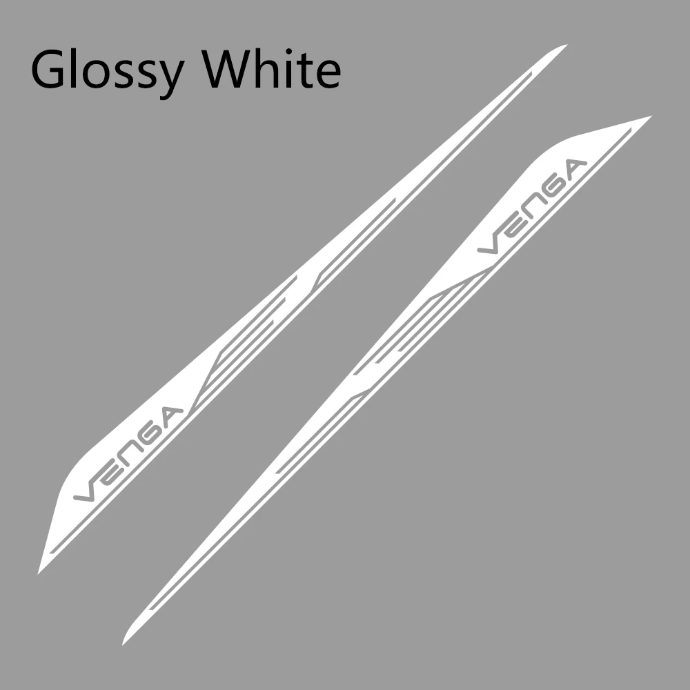 Glossy White 2 шт. наклейки на юбку для двери автомобиля Kia Venga Автомобильная виниловая пленка гонки спорт DIY Наклейка автомобильный Стайлинг принадлежности для тюнинга - Название цвета: Glossy White
