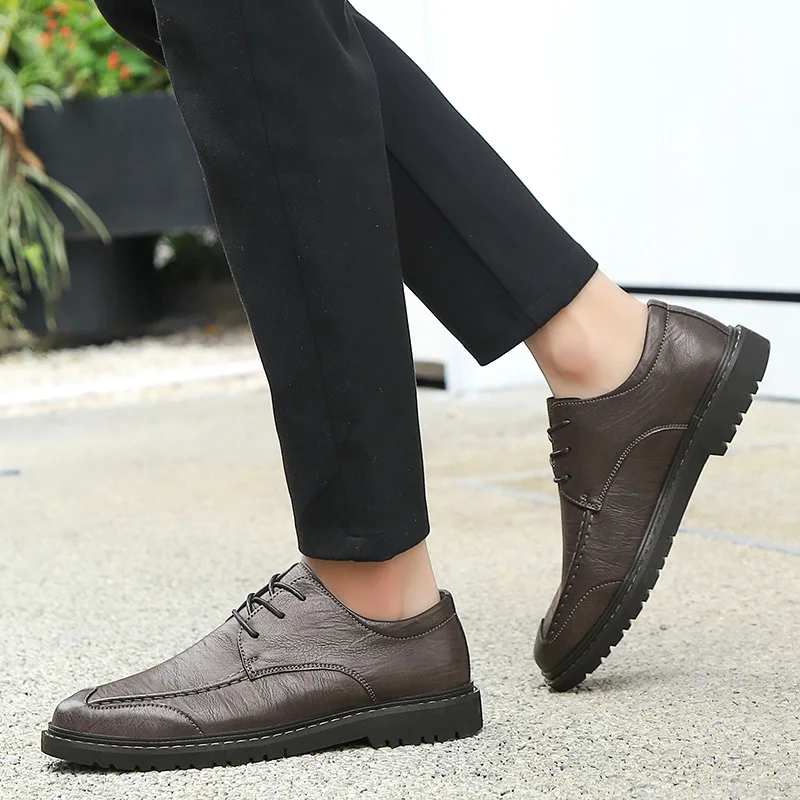 

Causal Shoes For Men Mens Casual Shoes Hot Sale Male Shoe Comfortable Men Breathable Leisure Man Fashion Men's Leather Black