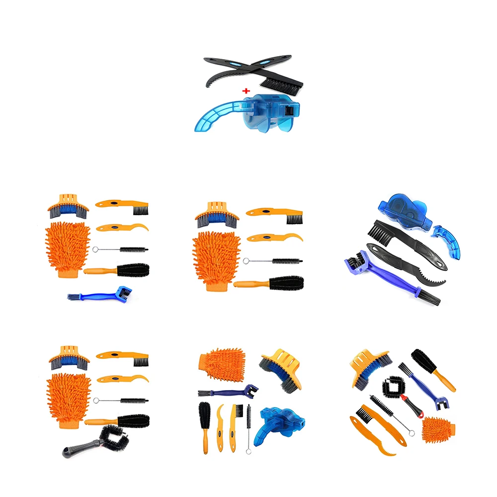 

Bicycle Chain Cleaning Tool Kit Mountain Bike Chain Cleaner Scrubber Brushes Wash Set Cycling Chain Repair Protector Accessories