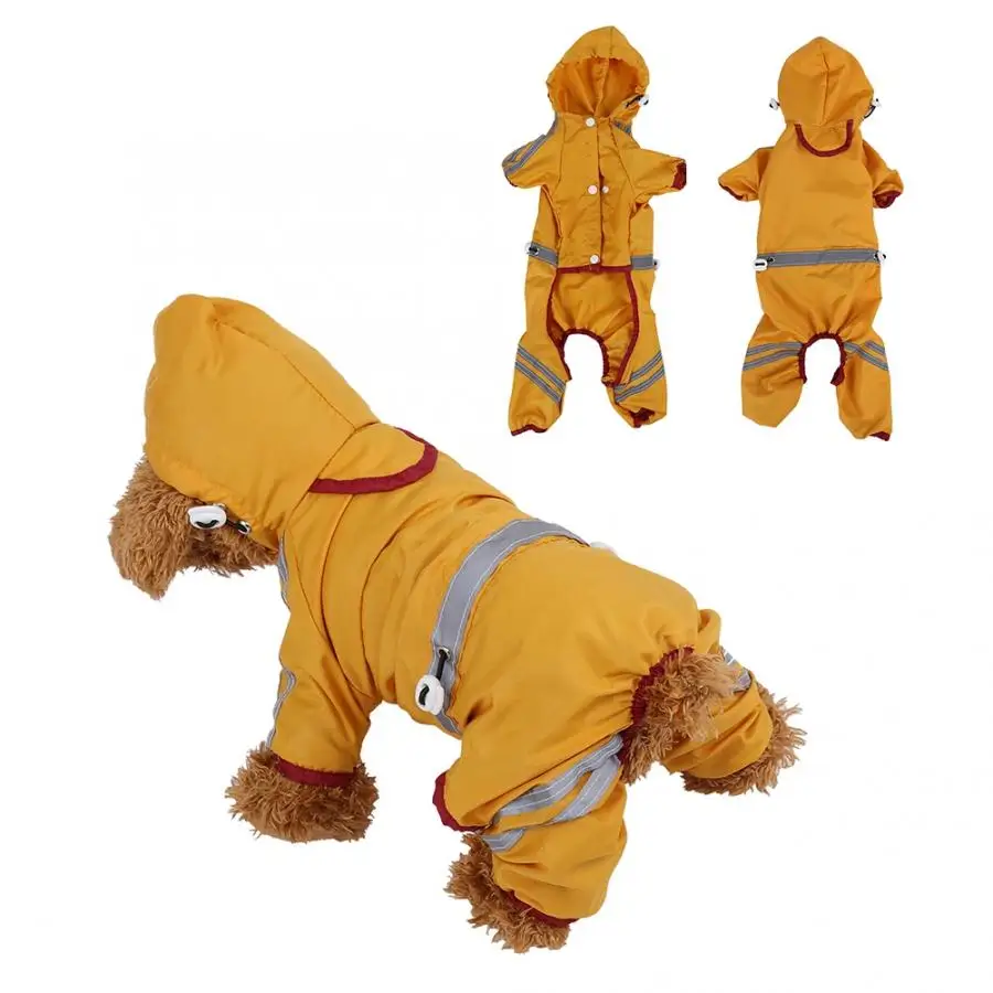 Pet водонепроницаемый плащ дождевик со светоотражающими полосками кошка собака