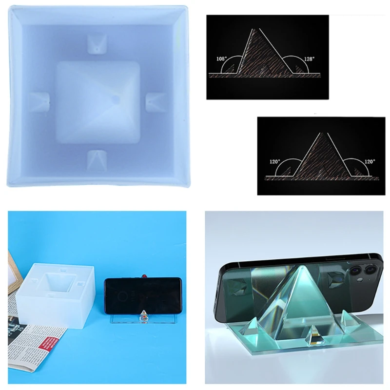 

1Pc Cell Phone Stand Resin Molds Mobile Phone Holder Epoxy Casting Molds Silicone Moulds for Resin DIY Craft Phone Bracket