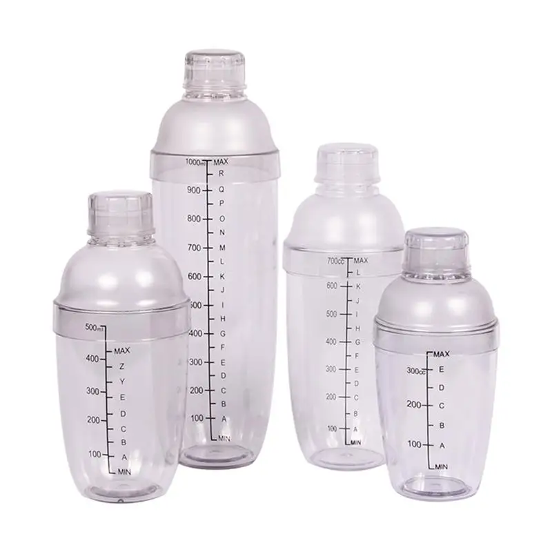 

Hand Shake Cup Cocktail Shaker Transparent Mixer Cup Clear Bar Shaker Wine Milk Tea Shaker Cup With Scale