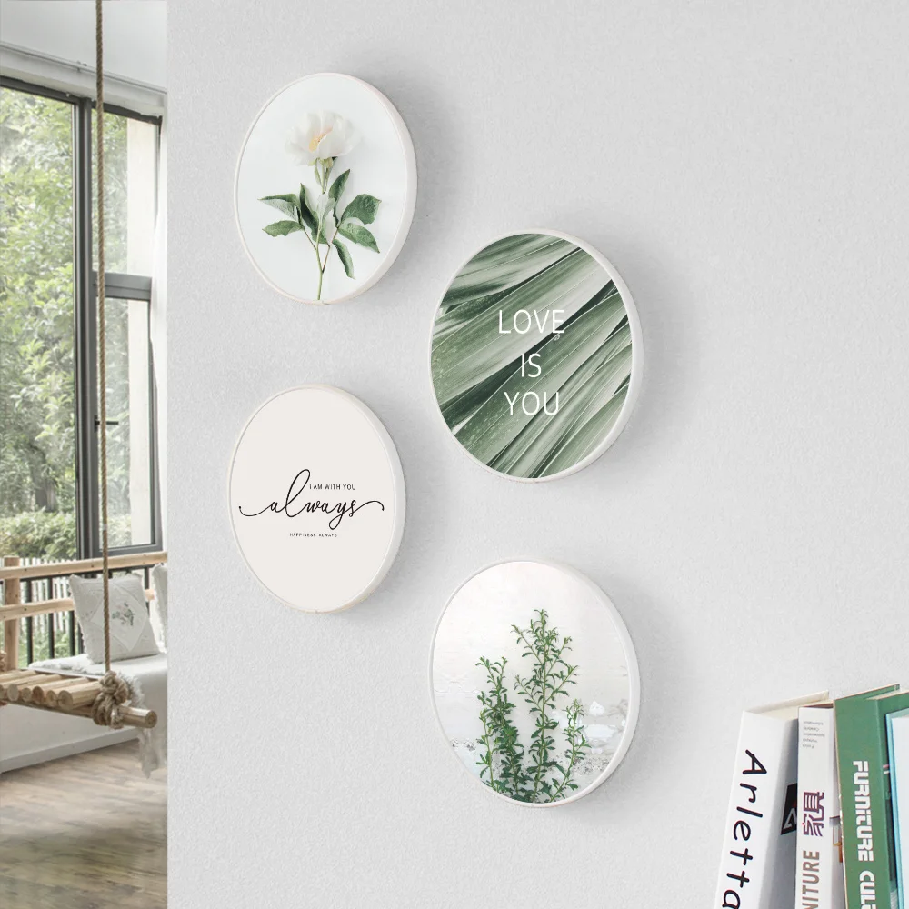

Minimalist Fashion Modern Creative Plate Round Nordic Home Decor Office Farmhouse Decoracion Pared Decorative Plates EH50PL