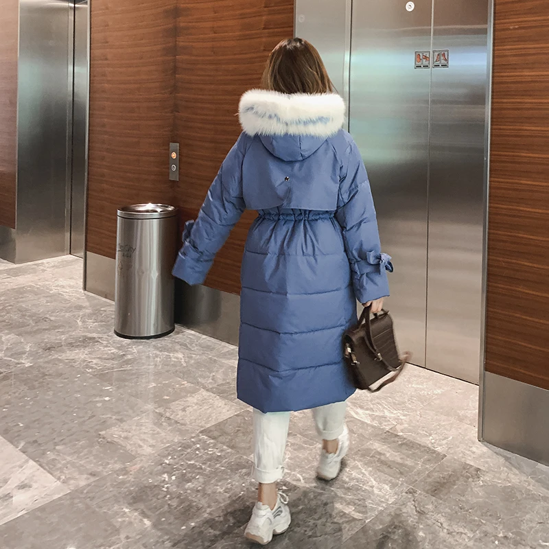 

Fur Collar Nice Winter Women Hooded Coat Thicken Warm Long Jacket Female Plus Size 2XL Outerwear Parka Lady Chaqueta Feminino
