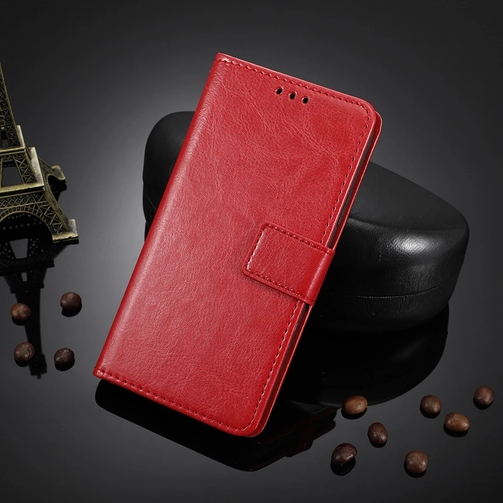 leather flip solid color case for infinix hot 9 play s5 pro note 7 smart 4c wallet card slot phone cover anti fall durable shell free global shipping