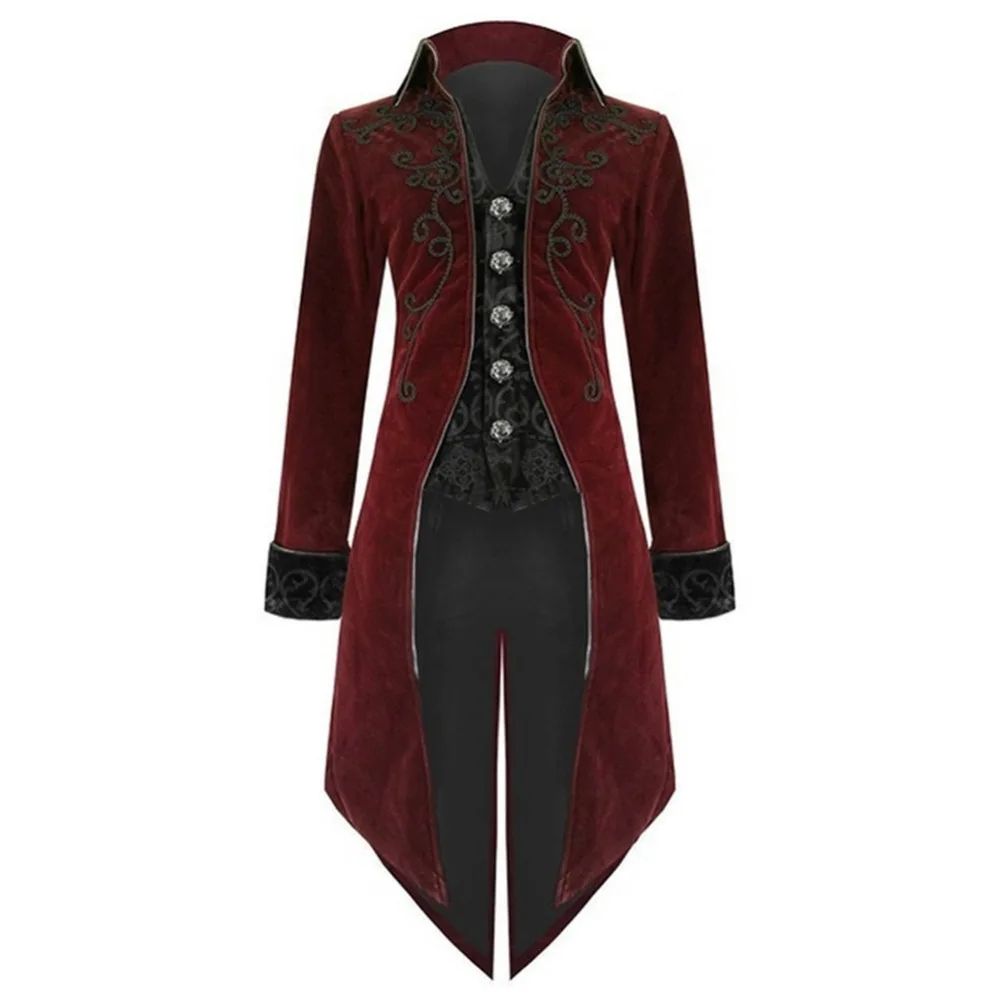 Мужской облегающий костюм в средневековом стиле Классическая приталенная