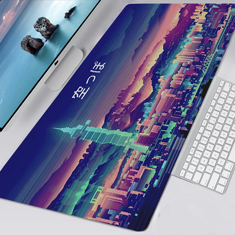 creative japanese architecture tapis de souris mouse pad large mousepad non slip gaming accessoroes laptop keyboard desk mat free global shipping