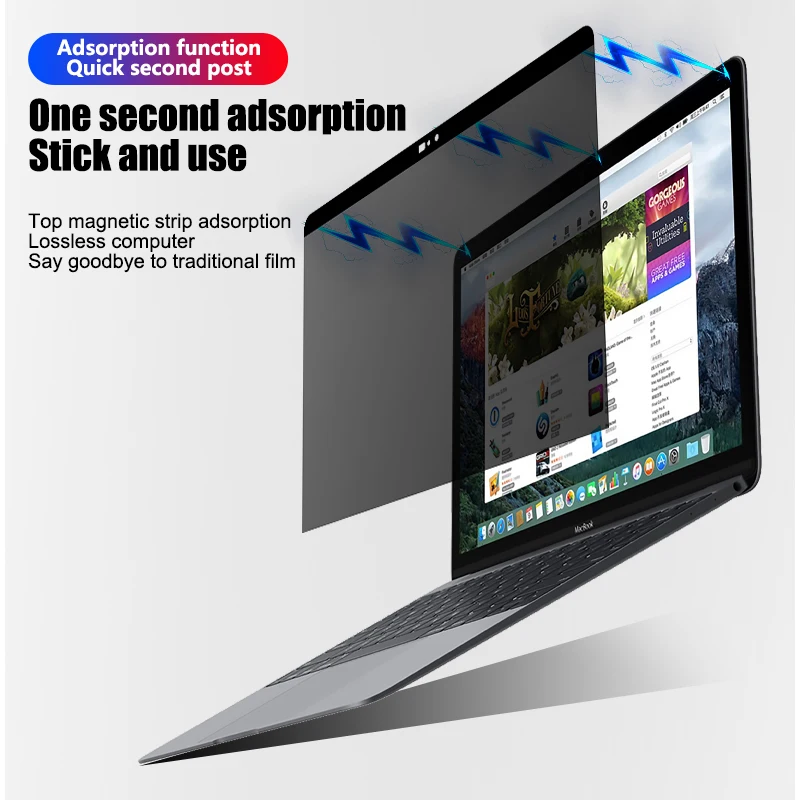 Магнитный фильтр конфиденциальности антишпионские экраны из ПЭТ Защитная