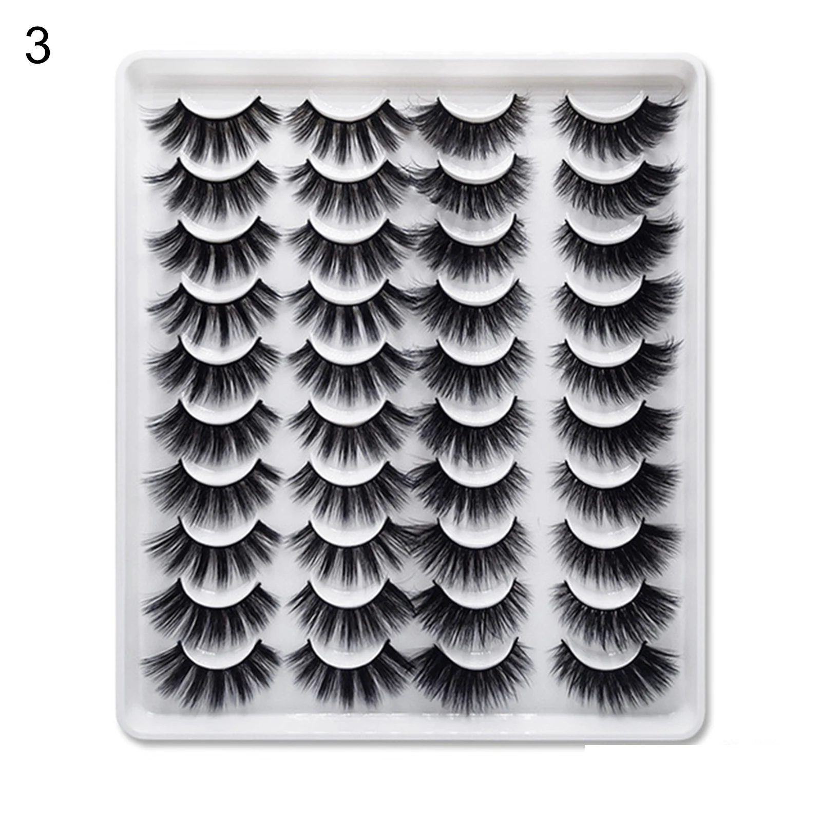 

20 Pairs 6D Soft Wispy Volume Eyelashes Extension Faux Mink Hair Natural False Eyelashes Extension Makeup Supplies Fake Lashes