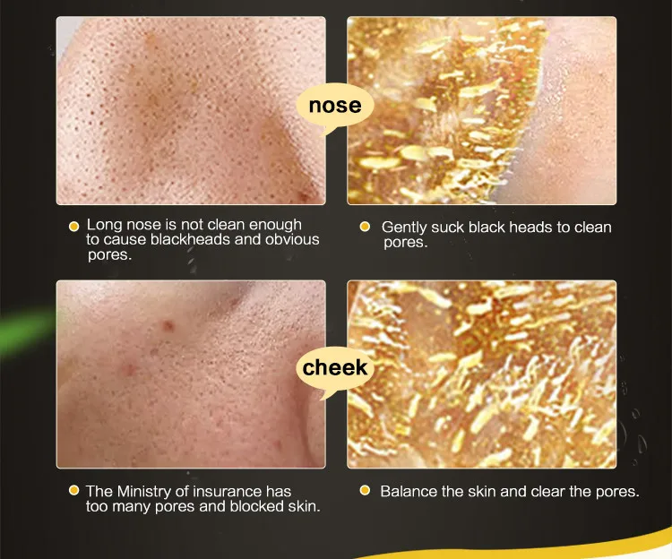 IMAGES 24K collagen gold face mask Anti-Aging moisturizing remove blackhead peel off korean makeup |