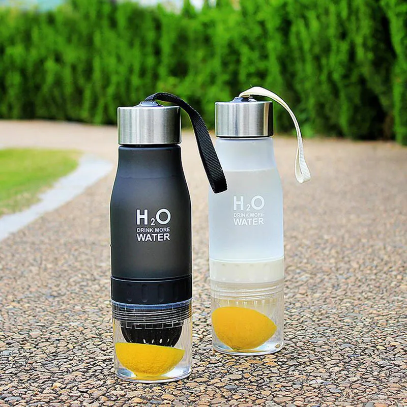 Креативная 650 мл H2O лимонный сок фруктовая бутылка для воды посуда заварки