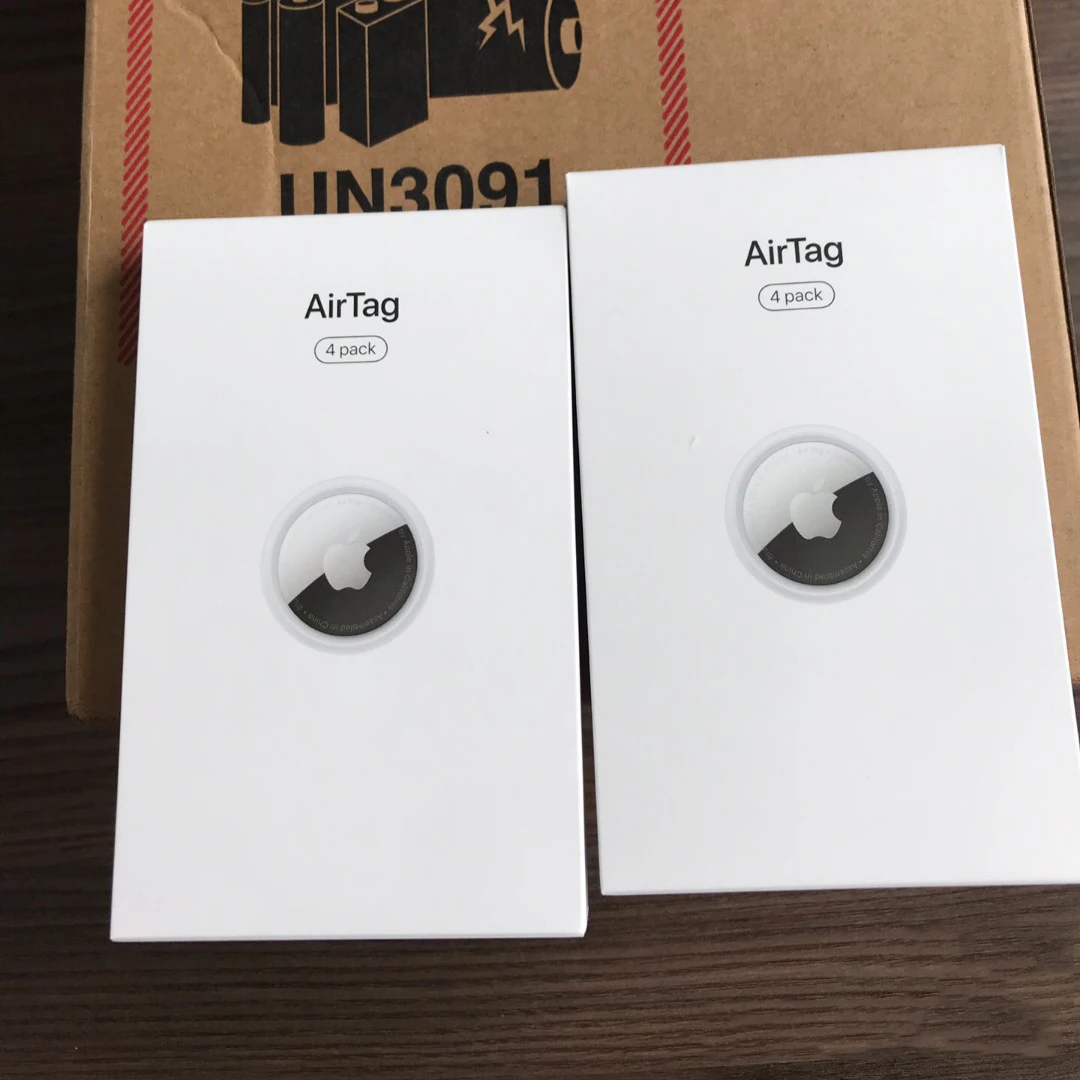 4 упаковки Apple AirTag Track Genuine --- (Поиск ключей Smart Tag Tracker GPS Label Locator для детей домашних