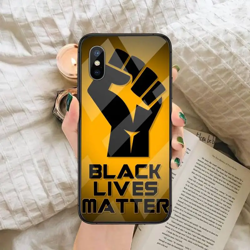 

Black Lives Matter Phone Case Tempered glass For iphone 6 6S 7 8 plus X XS XR 11 12 mini PRO MAX