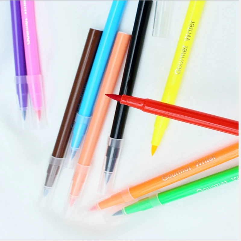 Съедобная пигментная ручка кисть пищевая цветная для рисования печенья