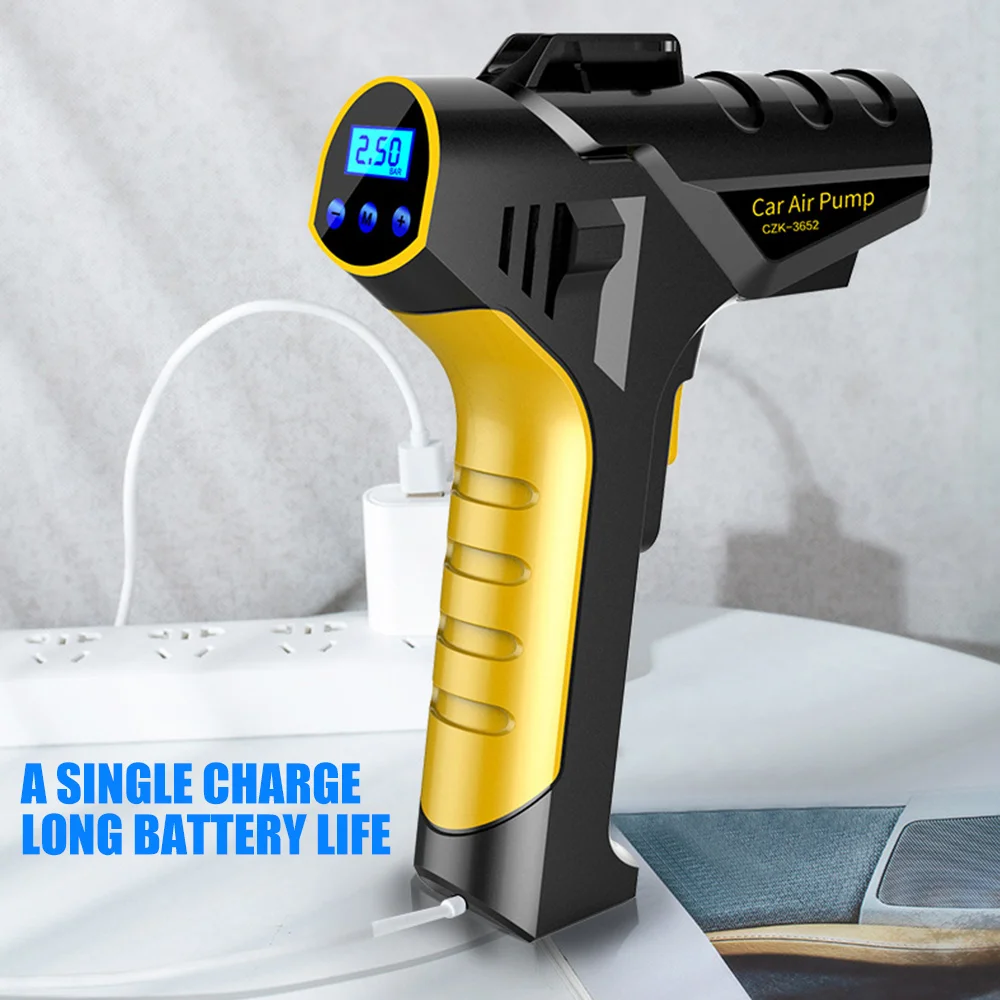

Portable Handled Digital Air Compressor Pump Air Pump Wireless Charging Tool Portable Vehicle Small Car Hand - Held Pump