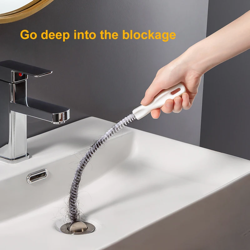 

Flexible Sink Pipe Dredger Water Channel Drain Cleaner Hair Cleaning Hook Sewer Filter Anti-clogging Dredge Strip Kitchen Gadget