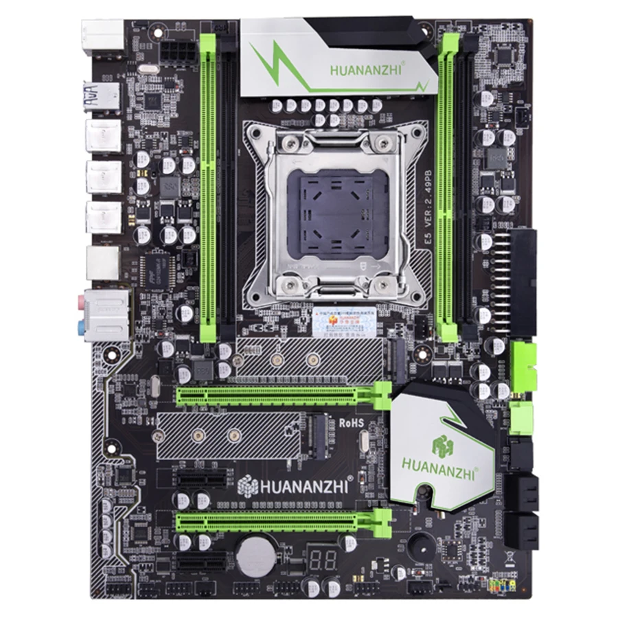 HUANANZHI X79 LGA2011 материнская плата huanan x79 V2.49 ATX USB3.0 SATA3 PCI-E NVME M.2 поддержка памяти REG ECC и процессор Xeon E5