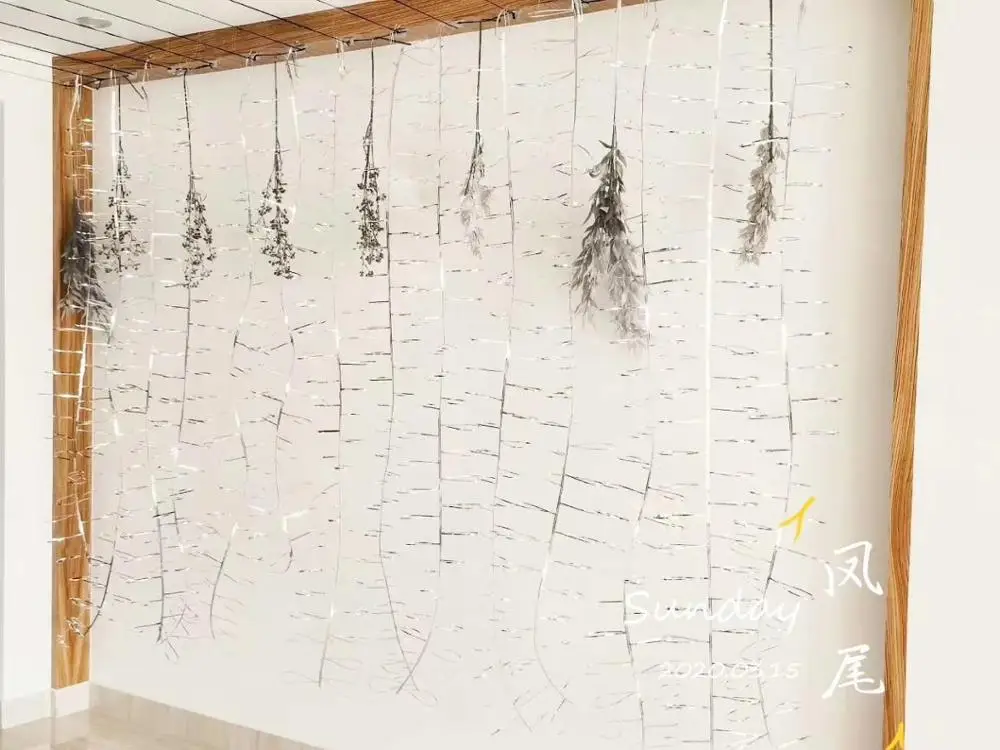 10 шт. длиной 2 м ПВХ Фольга на завязках вечерние магазин центр события свадьбы