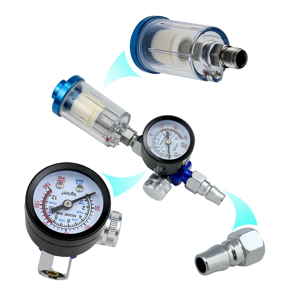 Аэрограф распылитель регулируемый регулятор давления воздуха водяной масляный