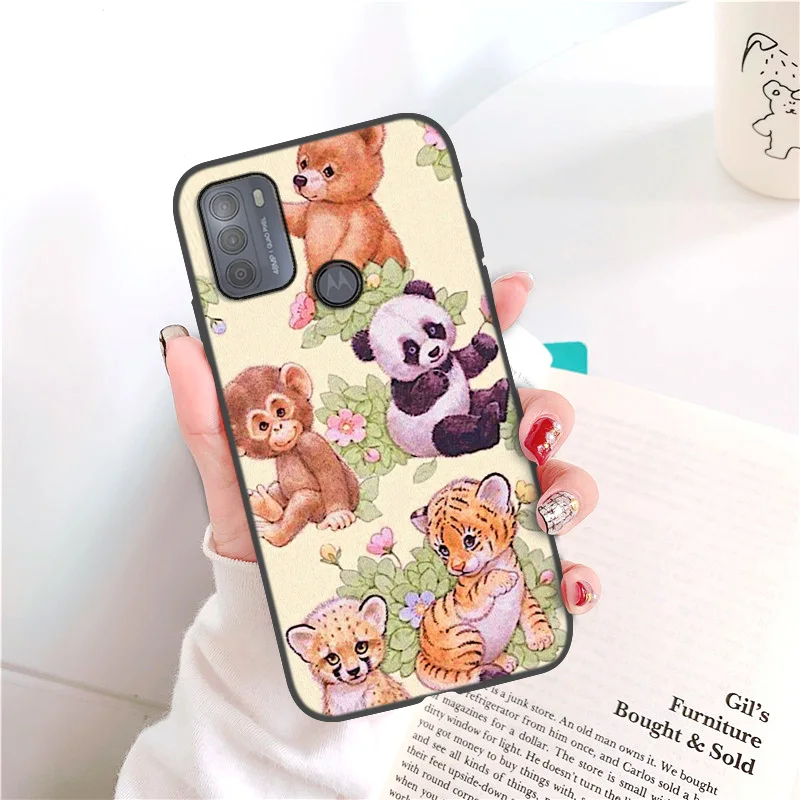 Love Heart Case For Moto G Stylus 2021 Case For Motorola Moto G Play 2021  Edge S G30 G10 Phone Cover Panda