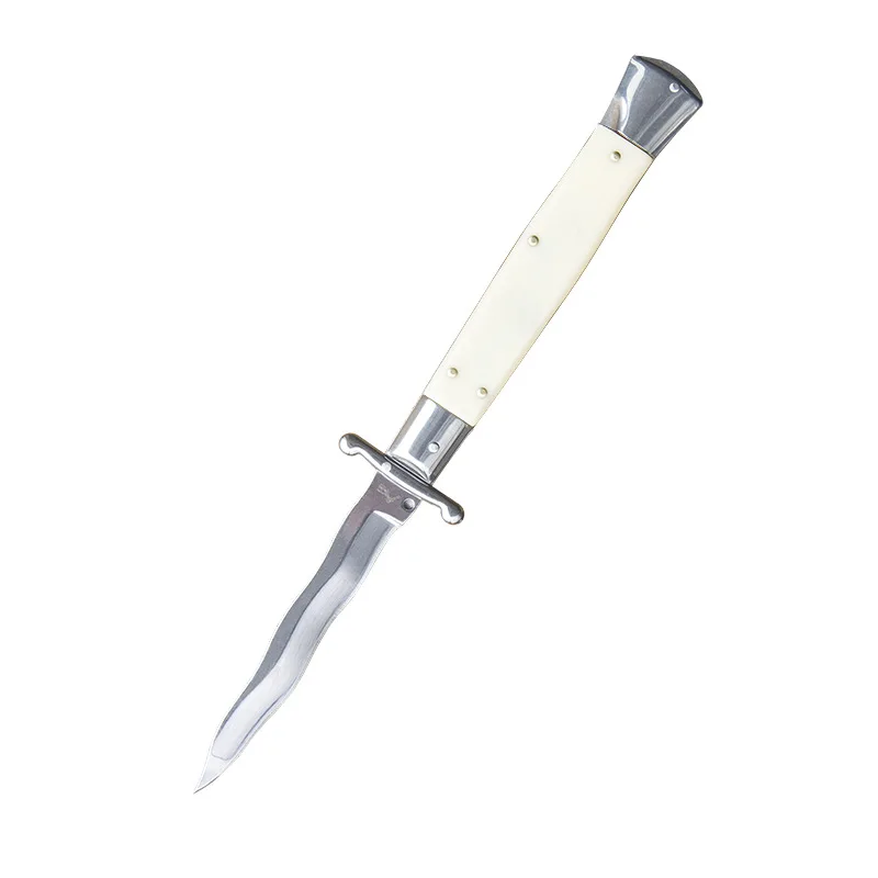 Итальянский нож открывающийся крестного отца мафии зеркальное лезвие из